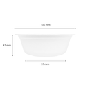 Karat Earth 12oz PFAS Free Eco-Friendly Bagasse Rice Bowl, White - 1,000 pcs