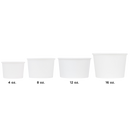 Karat Earth 12oz Eco-Friendly Paper Food Containers (114.6mm), White - 500 pcs