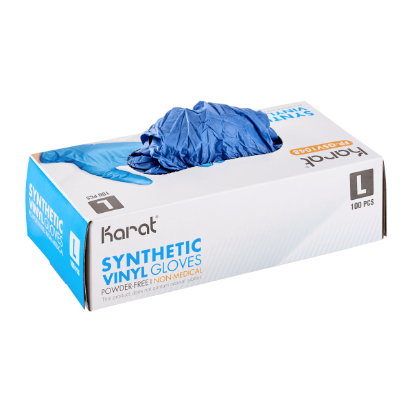 Karat Vinyl Powder-Free Gloves (Clear) – X-Large, 1,000 Ct Box (FP-GV1009)