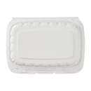 Karat Earth 9" x 6" Mineral Filled PP Hinged Container, 1 compartment, White - 250 pcs