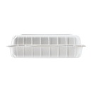 Karat Earth 9" x 6" Mineral Filled PP Hinged Container, 1 compartment, White - 250 pcs