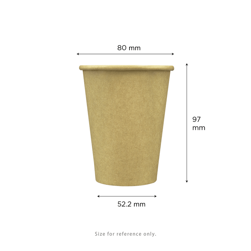 Karat 8oz Paper Hot Cups (80mm), Kraft - 1,000 pcs