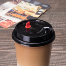 Karat [1,000 ct] Plastic Dome Sip Lids | 90 mm | For 16/24 oz Tall Premium PP Cups | Black