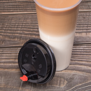 Karat [1,000 ct] Plastic Dome Sip Lids | 90 mm | For 16/24 oz Tall Premium PP Cups | Black