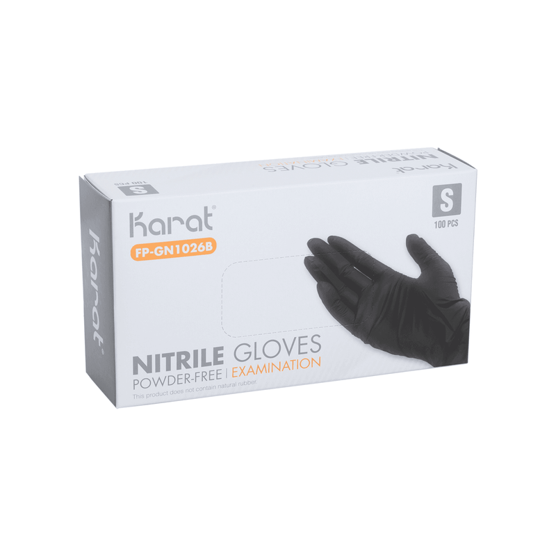 Nitrile Powder-Free Gloves (Black), Small - 1,000 pcs