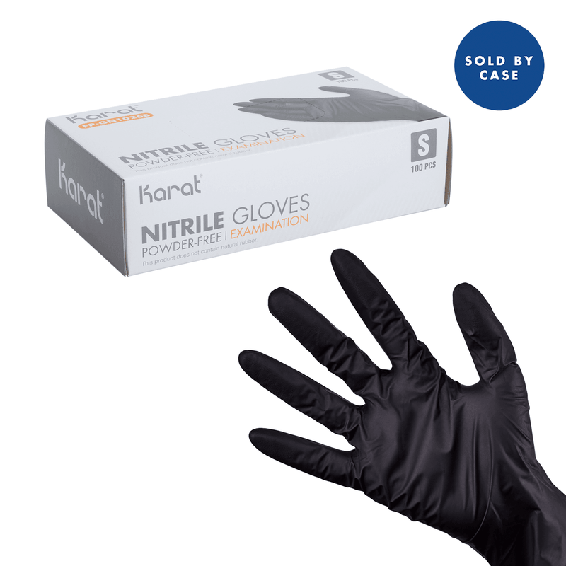 Nitrile Powder-Free Gloves (Black), Small - 1,000 pcs