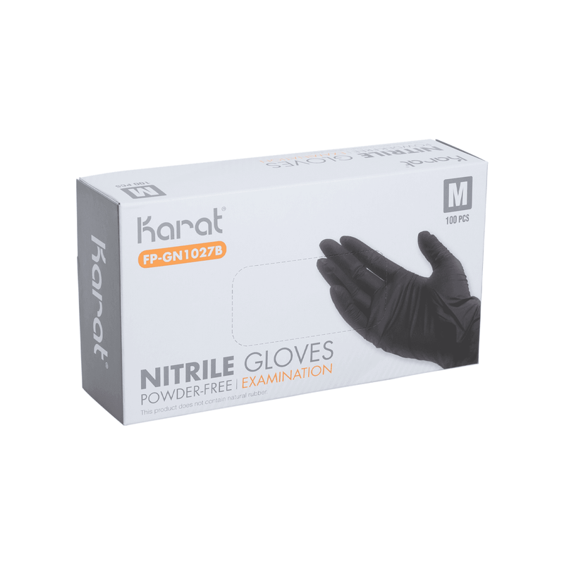 Nitrile Powder-Free Gloves (Black), Medium - 1,000 pcs