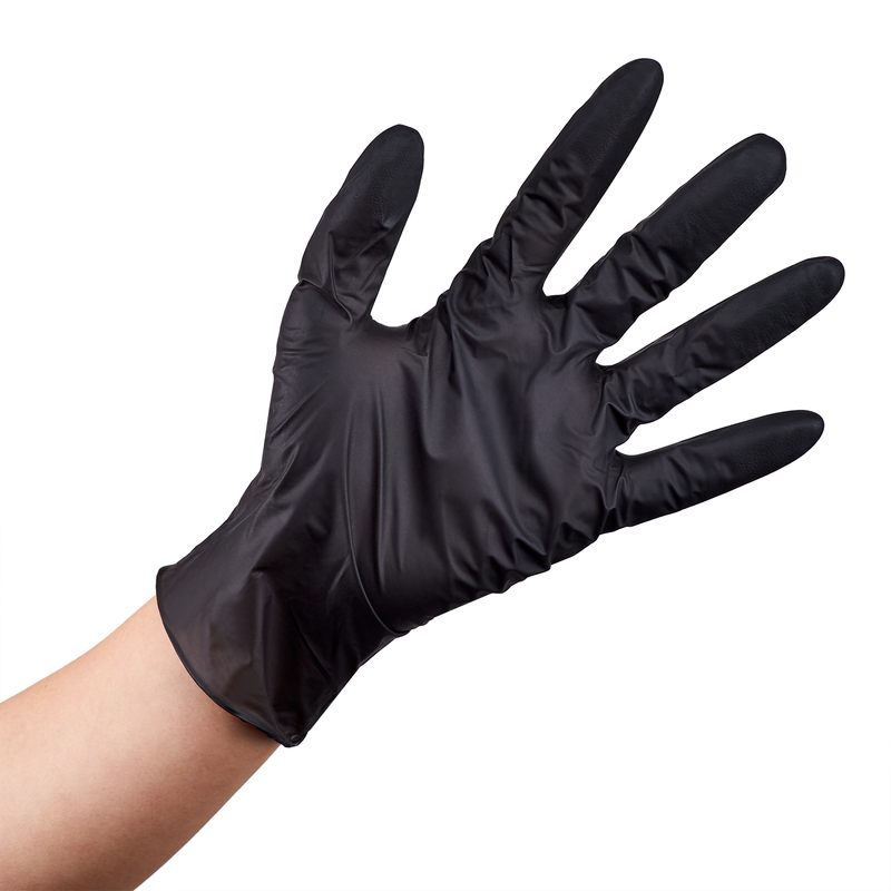 Nitrile Powder-Free Gloves (Black), Small - 1,000 pcs