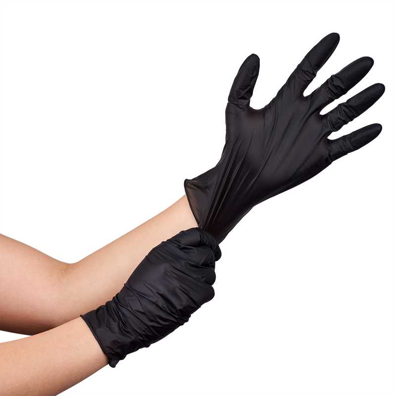 Nitrile Powder-Free Gloves (Black), Small - 1,000 pcs