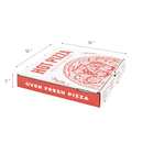 Karat [50 ct] Corrugated Pizza Box, 12''x12''x2'', Generic Print