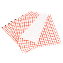 Karat [5,000 sheets] 12" x 12" Grease Resistant Deli Wrap, Shepherd's Check Red Pattern
