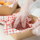Karat [5,000 sheets] 12" x 12" Grease Resistant Deli Wrap, Shepherd's Check Red Pattern