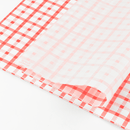 Karat [5,000 sheets] 12" x 12" Grease Resistant Deli Wrap, Shepherd's Check Red Pattern
