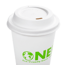 Karat Earth 90mm Bagasse Sipper Dome Lid for 10-24oz Hot Cup, White - 500 pcs