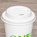 Karat Earth 90mm Bagasse Sipper Dome Lid for 10-24oz Hot Cup, White - 500 pcs