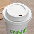 Karat Earth 90mm Bagasse Sipper Dome Lid for 10-24oz Hot Cup, White - 500 pcs