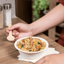 Karat Earth 12oz PFAS Free Eco-Friendly Bagasse Rice Bowl, White - 1,000 pcs