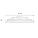 Karat Earth 98mm PLA Strawless Sipper Lid for 12-24oz PLA Cup - 1,000 pcs