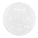 Karat Earth 104.5mm PLA Flat Lids for Eco-Friendly 32oz Paper Cold Cups - 600 pcs