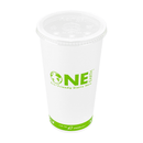 Karat Earth 104.5mm PLA Flat Lids for Eco-Friendly 32oz Paper Cold Cups - 600 pcs