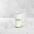 Karat Earth 104.5mm PLA Flat Lids for Eco-Friendly 32oz Paper Cold Cups - 600 pcs