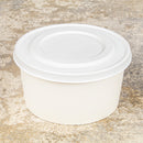 Karat Earth 142mm Compostable Fiber Paper Flat lid for 24-32 oz Paper Food Container - 600 pcs
