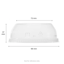Karat Earth 98mm PLA Dome lids for 12-24 PLA cup, Wide opening - 1,000 pcs