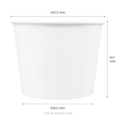 Karat Earth 32oz Eco-Friendly Paper Food Containers (140.5mm), White  - 600 pcs