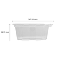 Karat 16oz PET Plastic Tamper Resistant Hinged Deli Container with Lid - 200 pcs