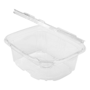 Karat 16oz PET Plastic Tamper Resistant Hinged Deli Container with Lid - 200 pcs