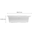 Karat 24oz PET Plastic Tamper Resistant Hinged Deli Container with Lid - 200 pcs