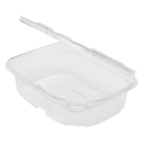 Karat 24oz PET Plastic Tamper Resistant Hinged Deli Container with Lid - 200 pcs
