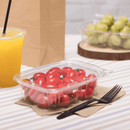 Karat 24oz PET Plastic Tamper Resistant Hinged Deli Container with Lid - 200 pcs