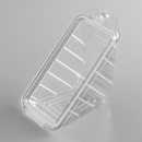 Karat 17oz PET Tamper Resistant Hinged Sandwich Wedge Container, Clear - 200 ct