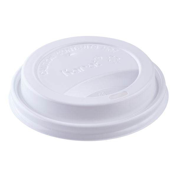 Karat 90mm Sipper Dome Lid for 10-24 oz cups, White - 1,000 pcs