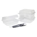 Karat 8''x8'' PET Plastic Hinged Containers - 250 pcs