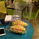 Karat [200 ct] 9'' x 9'' Hinged Food Containers | PET | Clear
