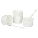 Karat Earth 4oz Eco-Friendly paper Food Containers (75.3mm), White - 1,000 pcs
