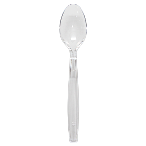 Karat PS Plastic Extra Heavy Weight Tea Spoons, Clear - 1,000 pcs