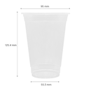 Karat 16oz PP Plastic U-Rim Cold Cups (95mm) - 2,000 pcs