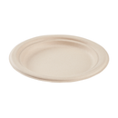 Karat Earth 7'' PFAS Free Compostable Bagasse Round Plates, Natural - 500 pcs