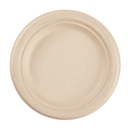 Karat Earth 7'' PFAS Free Compostable Bagasse Round Plates, Natural - 500 pcs