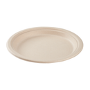 Karat Earth 9'' PFAS Free Compostable Bagasse Round Plates, Natural - 500 pcs