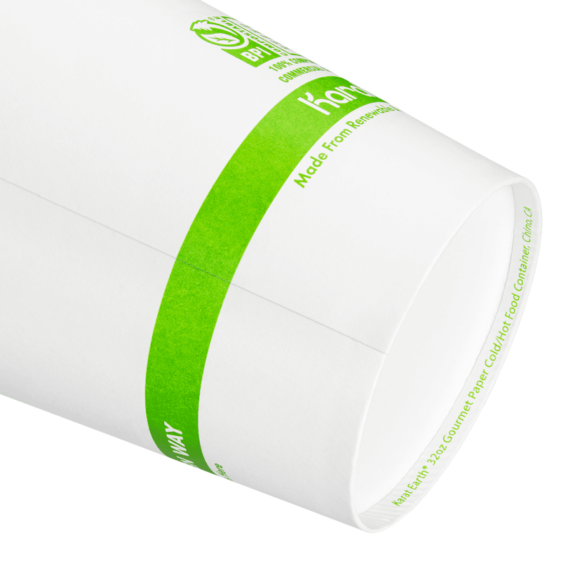 Karat Earth 32oz Eco-Friendly Gourmet Paper Food Container (114.6mm), Generic - 500 pcs
