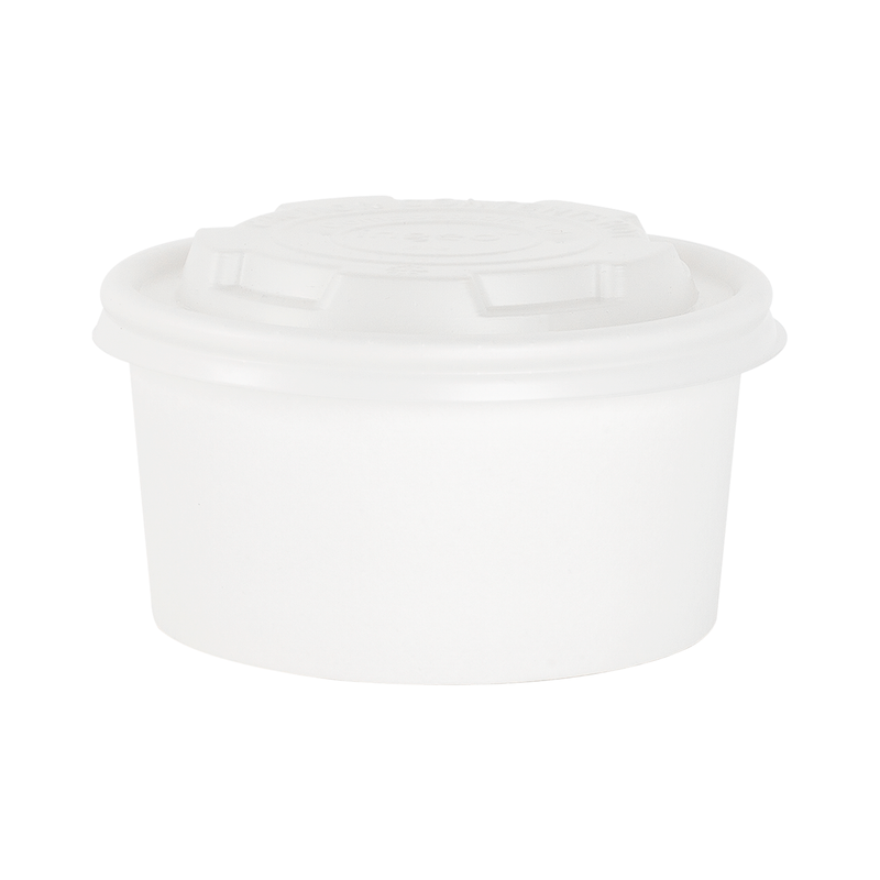 Karat Earth Eco-Friendly 6oz Paper Cold/ Hot Food Container (90.8mm) , White - 1,000 pcs
