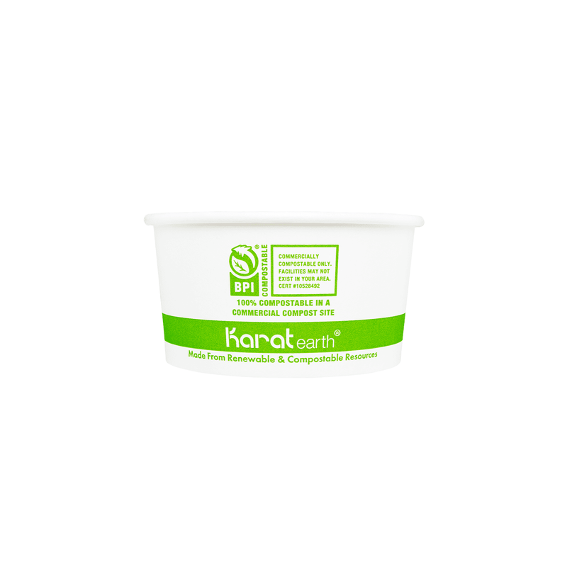 Karat Earth Eco-Friendly 6oz Paper Cold/Hot Food Container (90.8mm), Generic - 1,000 pcs