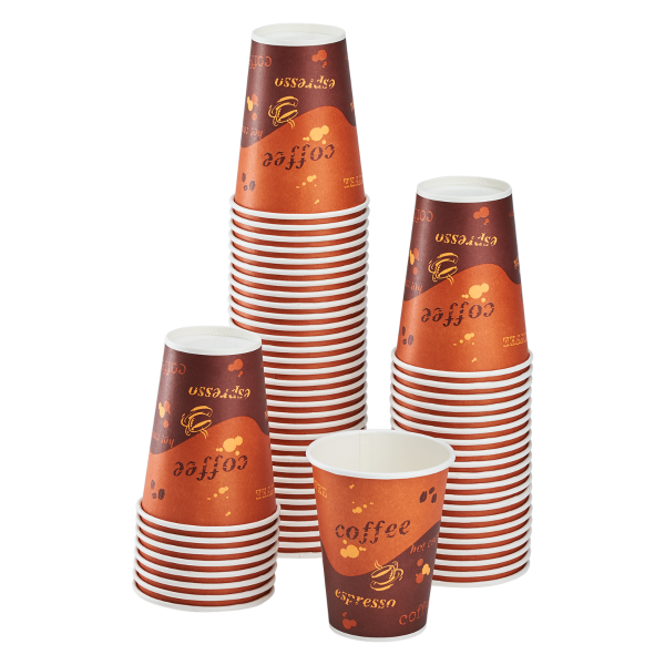 Karat 8oz Paper Hot Cups (80mm), Coffee - 1,000 pcs
