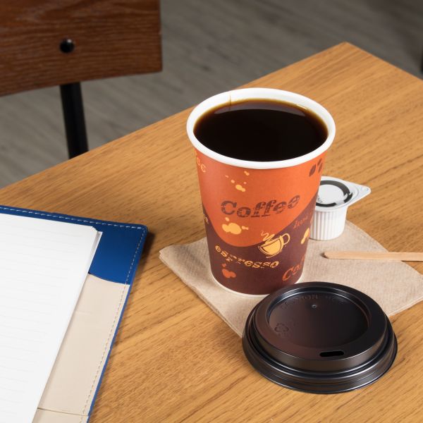 Karat 8oz Paper Hot Cups (80mm), Coffee - 1,000 pcs