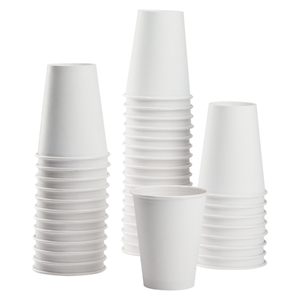 Karat 8oz Paper Hot Cups (80mm), White - 1,000 pcs