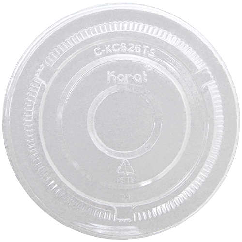 Karat 98mm PET Flat Lids, No Hole - 1,000 pcs